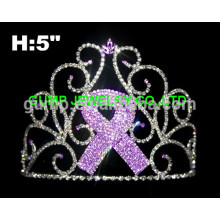crowns with pink ribbon